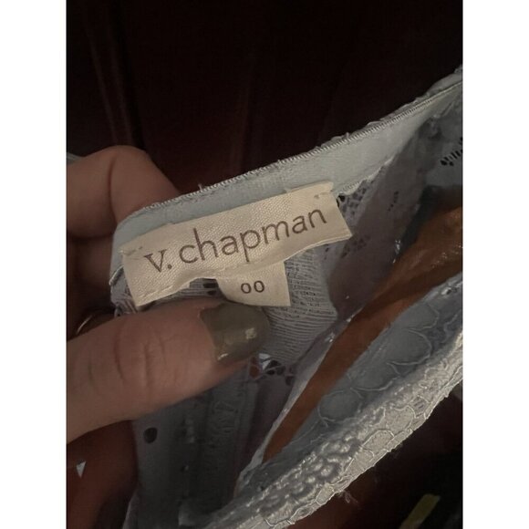 v chapman Delphine lace light blue cashmere sz xxs sz 00 - Picture 3 of 6